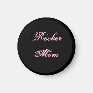 Rocker Mom Fridge Magnet (Black & Pink) マグネット