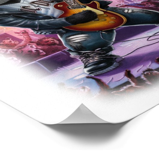 Rocker playing the Electric Guitar on a ポスター (角)