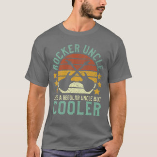 Rocker Uncle Funny Guitarist Rock and Roll Fan Gui Tシャツ