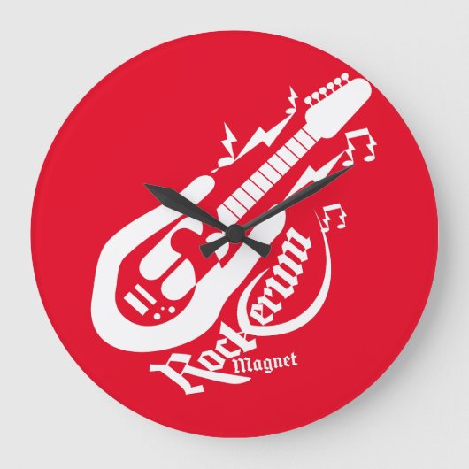 ROCKERUM MAGNET ROCK BY MASANSER PIXELAT ラージ壁時計 (正面)