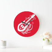 ROCKERUM MAGNET ROCK BY MASANSER PIXELAT ラージ壁時計 (ホーム)