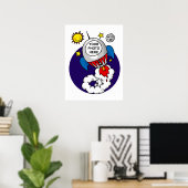 rocket宇宙kid – 自分の写真を追加 ポスター (ホームオフィス)