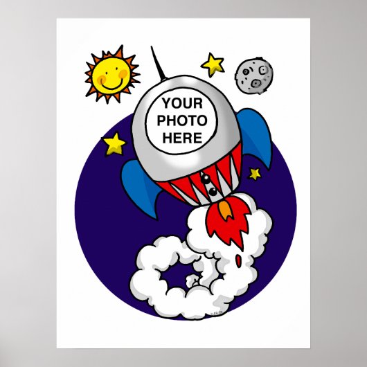 rocket宇宙kid – 自分の写真を追加 ポスター (正面)