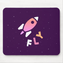 Rocket – パープル&ピンクの抽象芸術アートポップ・アートの。フライ！