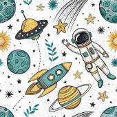 Rocket Adventure Blanket Space Gift for Newborn フリースブランケット