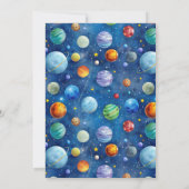 Rocket Astronaut Boy's 10th Birthday 招待状 (裏面)