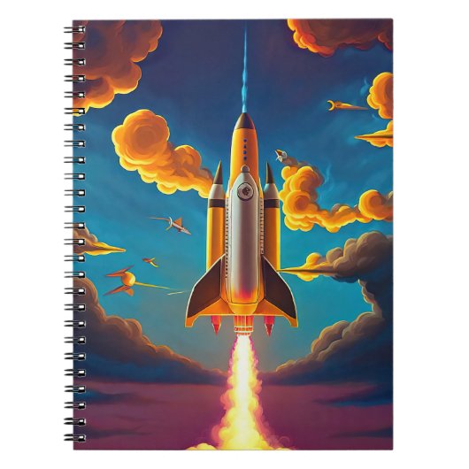 Rocket at sunset ノートブック (正面)