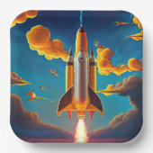 Rocket at sunset ペーパープレート (正面)
