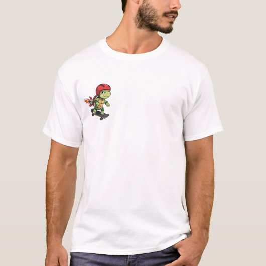 Rocket-Boosted Skater Turtle Tシャツ (正面)