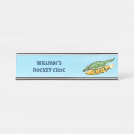 Rocket Croc デスクネームプレート (正面)