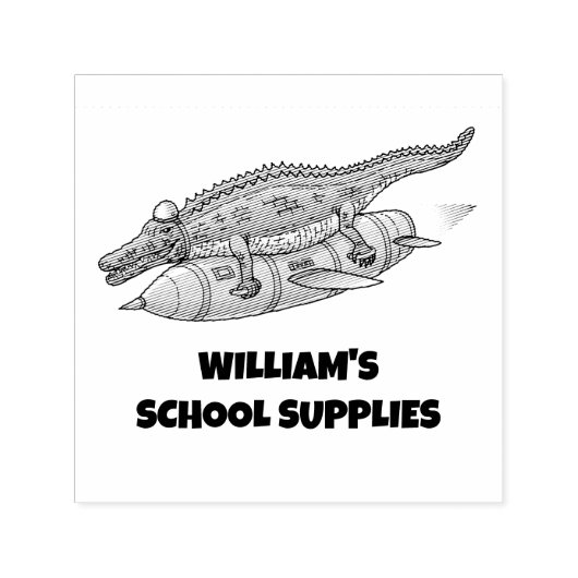 Rocket Crocodile セルフインキングスタンプ (デザイン)