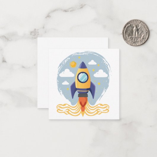 Rocket Launch ノートカード (正面/裏面インサイチュ)