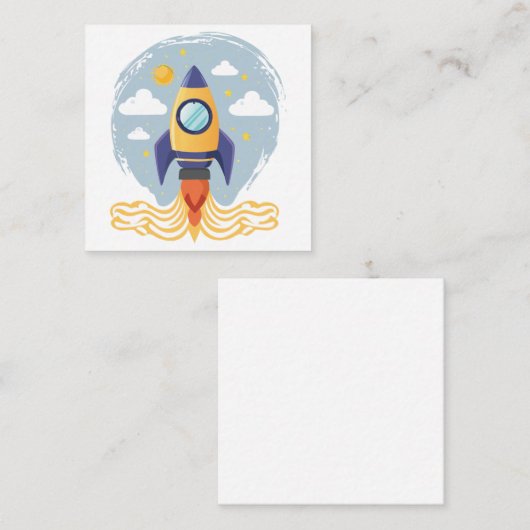 Rocket Launch ノートカード (正面/裏面)