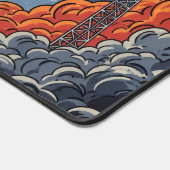 Rocket Launch Countdown - Space Race Drama Scene デスクマット (コーナー)