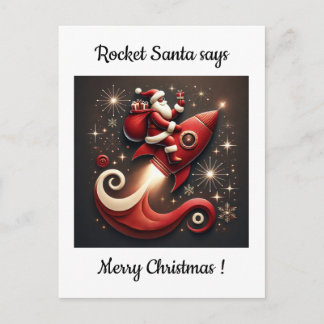 Rocket Santa Christmas card シーズンポストカード