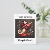 Rocket Santa Christmas card シーズンポストカード (スタンド正面)