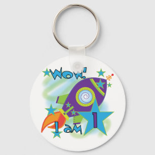 Rocket Ship 1st誕生日Tシャツとギフト キーホルダー
