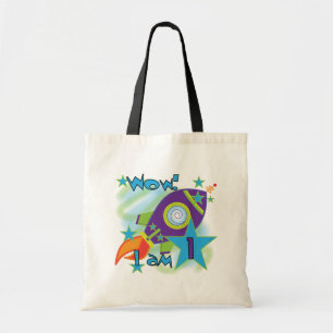 Rocket Ship 1st誕生日Tシャツとギフト トートバッグ