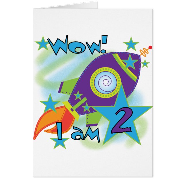 Rocket Ship 2nd誕生日Tシャツとギフト (正面)