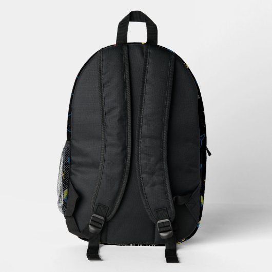 Rocket Ship Backpack with Solar System Design プリントバックパック (裏面)