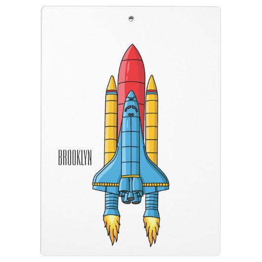 Rocket ship cartoon illustration  クリップボード (裏面)