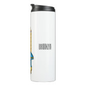 Rocket ship cartoon illustration タンブラー (回転右)