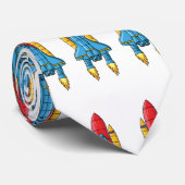 Rocket ship cartoon illustration  ネクタイ (ロール)