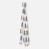 Rocket ship cartoon illustration  ネクタイ (裏面)