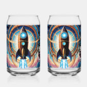 Rocket Ship Drinking Glasses ガラス缶 (正面)