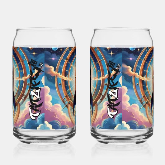 Rocket Ship Drinking Glasses ガラス缶 (左)