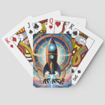 Rocket Ship Playing Cards