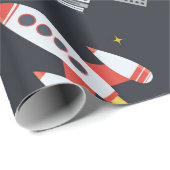 Rocket space globe solar system and planet cosmos ラッピングペーパー (ロールコーナー)