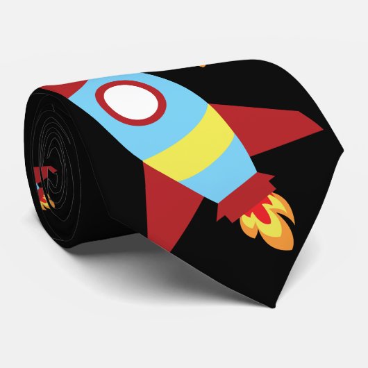 Rocket Spaceship Launching ネクタイ (ロール)