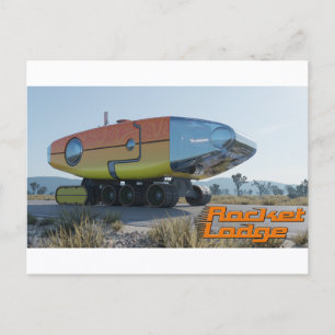 RocketLodge 3Dデザートロード＆ロゴ - ポストカード