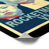 Rocketman Vs 愚鈍な金正恩 おもしろトランプ私 ポスター (角)