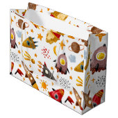 Rockets & Meteors Pattern Gift Bag ラージペーパーバッグ (正面アングル)