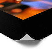 Rocketship pinball poster Black border ポスター (角)