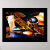 Rocketship pinball poster Black border ポスター (正面)