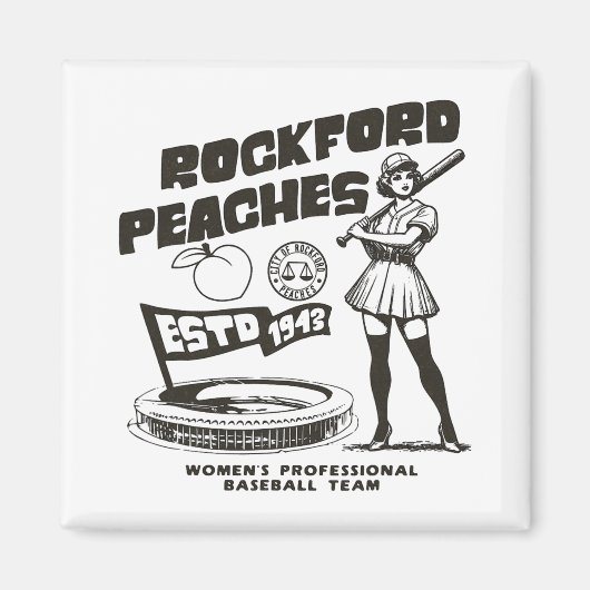 Rockford Peaches Women's Bysebyll Team 1943 -  マグネット (正面)