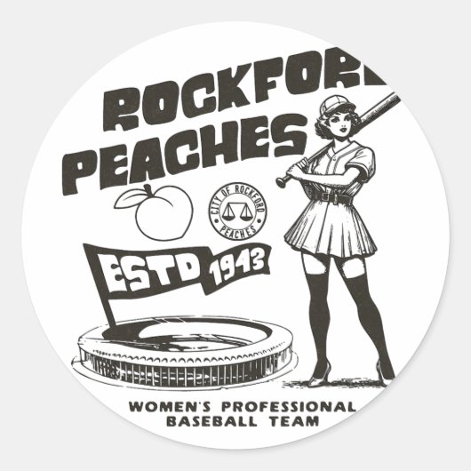 Rockford Peaches Women's Bysebyll Team 1943 -  ラウンドシール (正面)