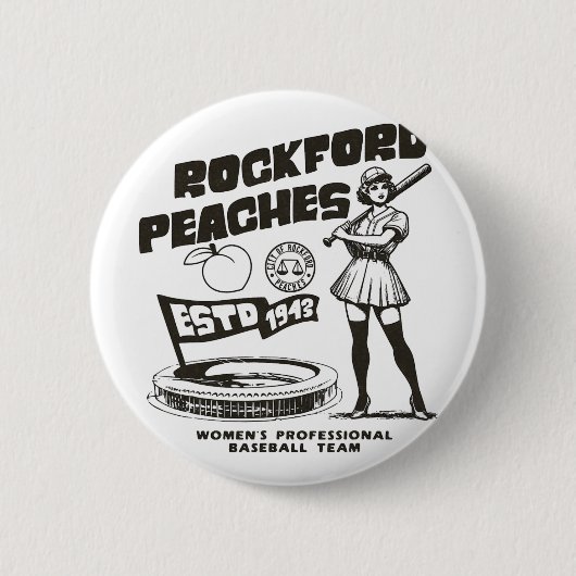 Rockford Peaches Women's Bysebyll Team 1943 -  缶バッジ (正面)