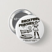 Rockford Peaches Women's Bysebyll Team 1943 -  缶バッジ (正面&裏面)
