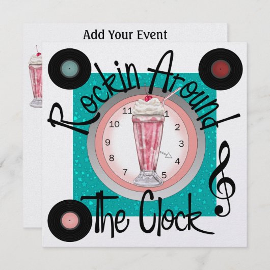 Rockinによっては休みなく- SRFがパーティを楽しみます 招待状 (正面/裏面)