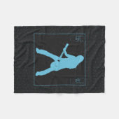 Rockinのギタリストの小さい毛布 フリースブランケット (正面(横))