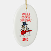 Rockinのクリスマスを持って下さい セラミックオーナメント (右)