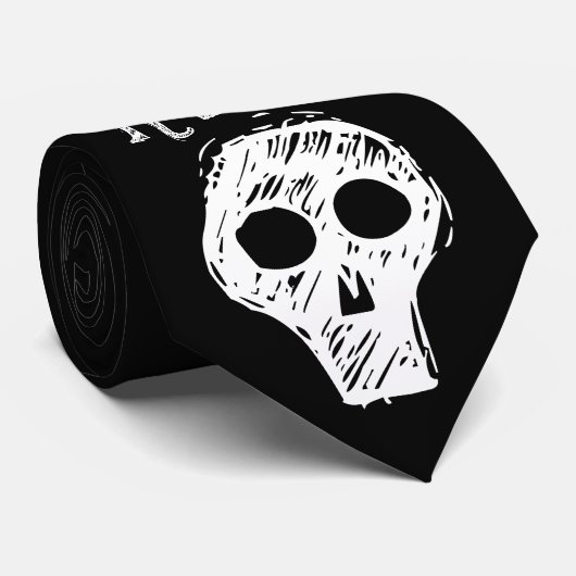 Rockinのスカルのタイ ネクタイ (ロール)