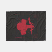 Rockinのドラマーの小さい毛布 フリースブランケット (正面(横))