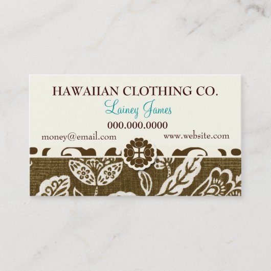 ROCKINのヴィンテージのハワイの名刺 名刺 (正面)