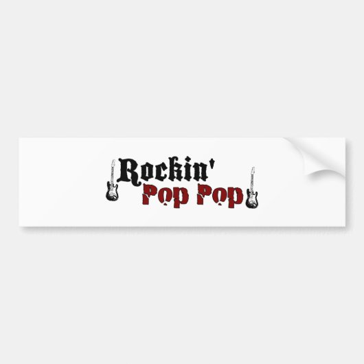 Rockinの破裂音の破裂音 バンパーステッカー (正面)