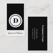 ROCKINの黒檀の無地のな名刺 名刺 (正面/裏面)